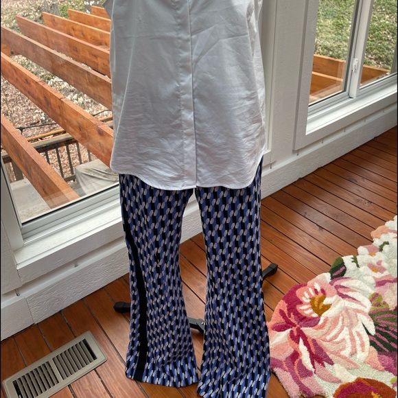 NWOT Anthropologie Maeve Stretchy Pants with Tuxedo Side Stripe Size XS - Picture 2 of 6